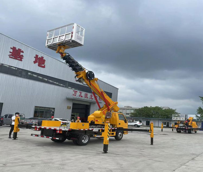 江鈴順達(dá)國(guó)六25米27米藍(lán)牌伸縮臂高空作業(yè)車