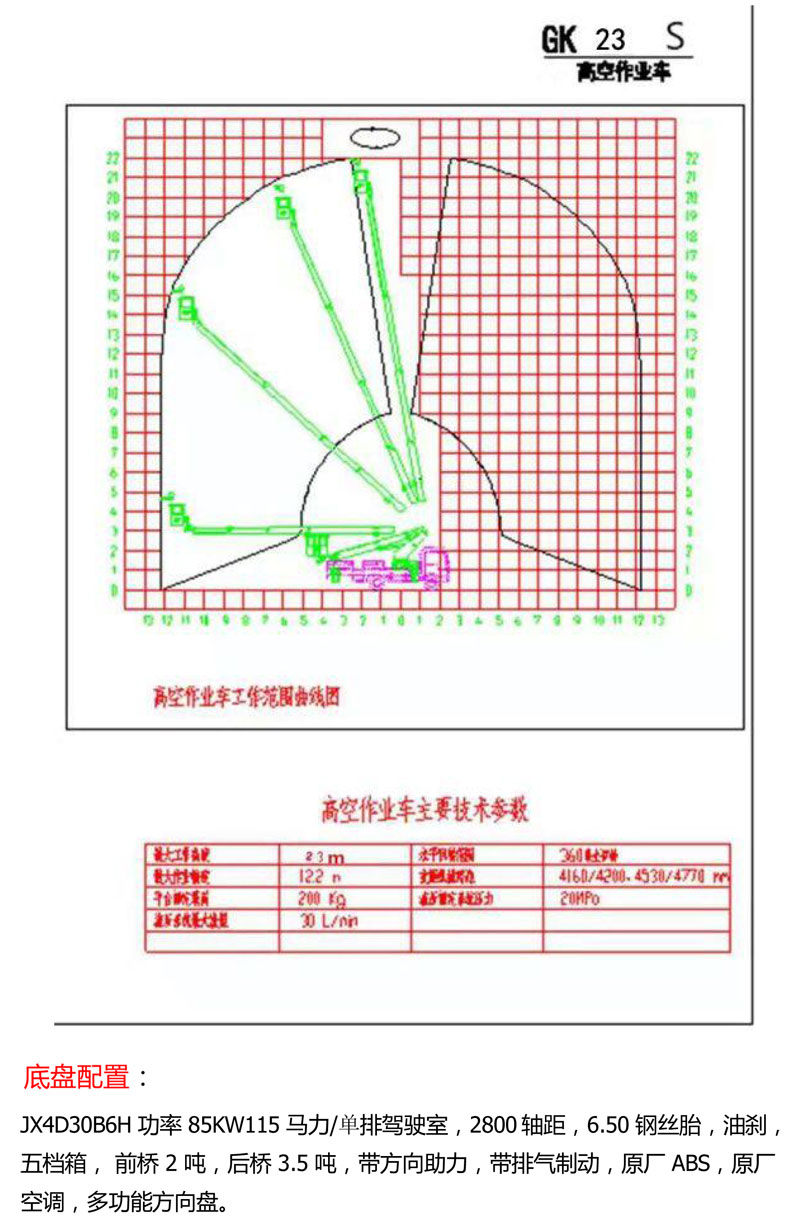 藍(lán)牌23米直臂伸縮式高空作業(yè)車