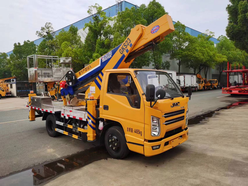 23米江鈴藍(lán)牌直臂伸縮式高空工作車-CL5042JGKA6DS